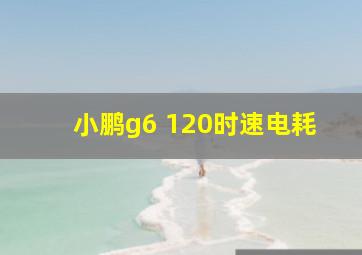 小鹏g6 120时速电耗